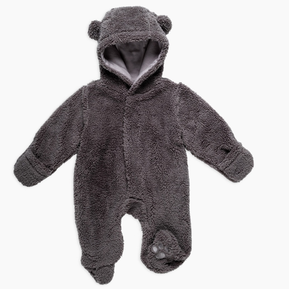 Magnetic Me Fleece Onesie “Pram” in Grey
